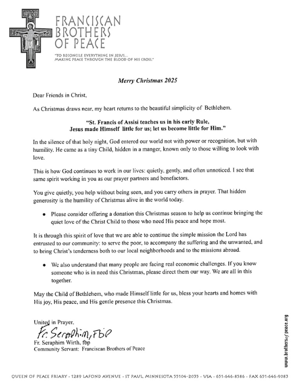 2025 Advent Letter
