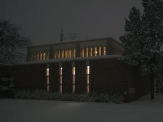 Chapel at night external 600x450
